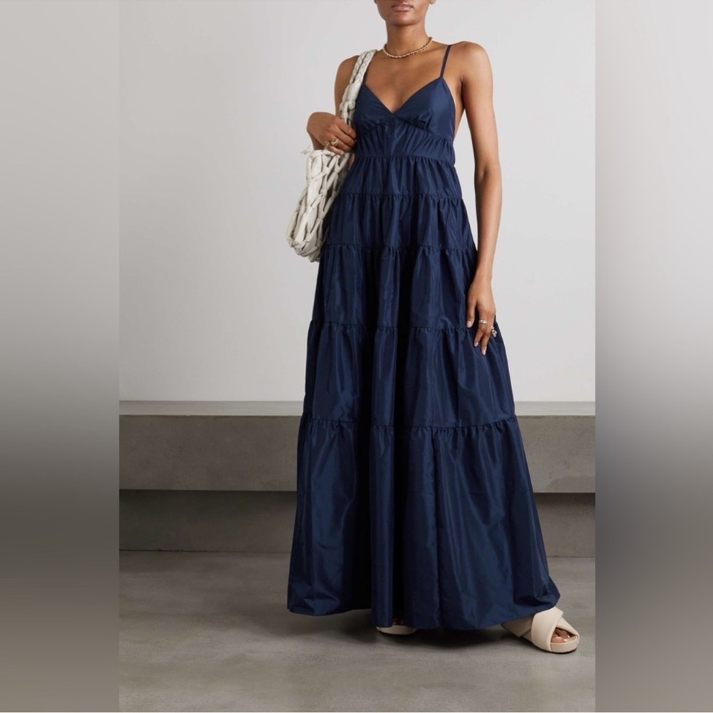 STAUD: Ripley Maxi Dress - Navy Blue XS - Picture 5 of 14